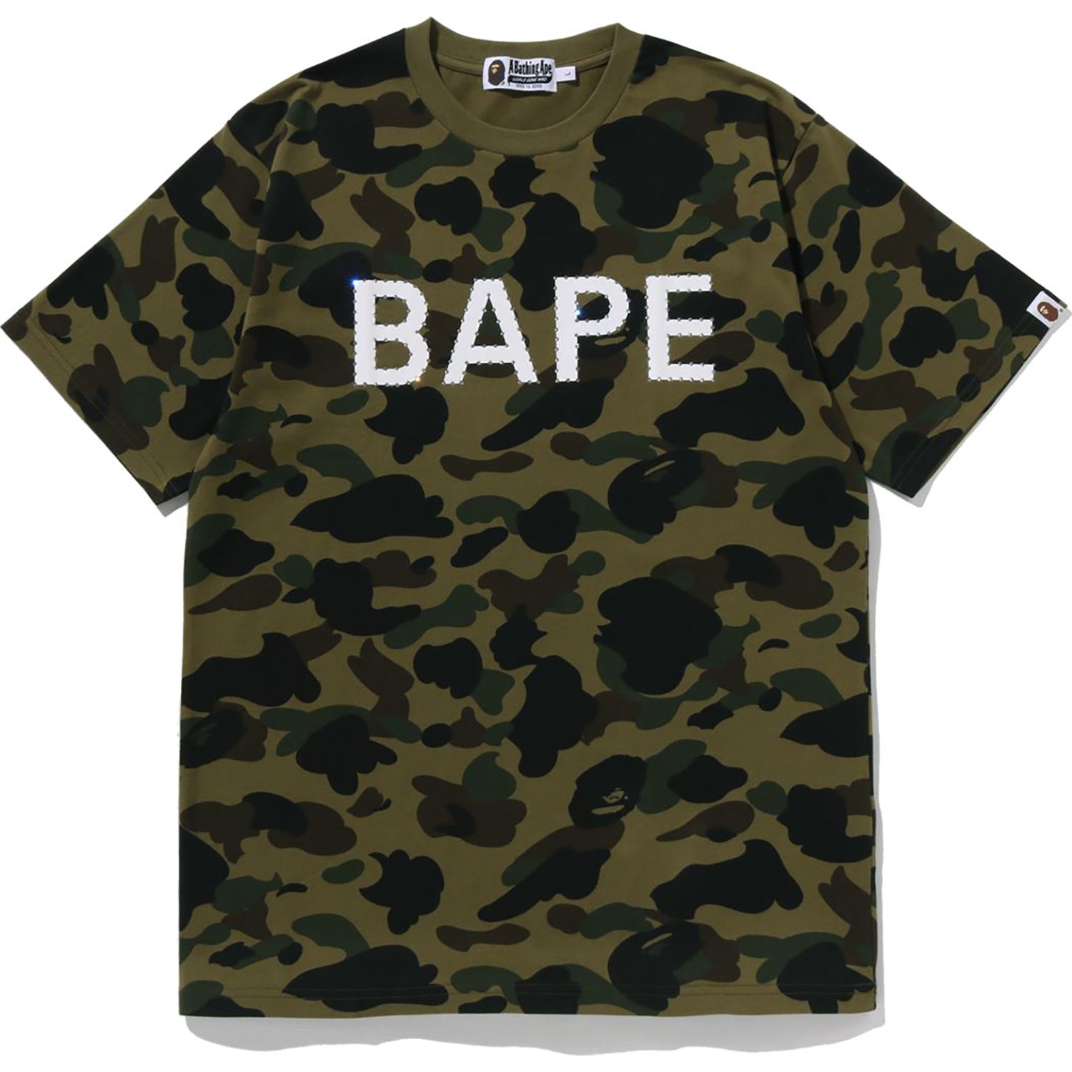 1ST CAMO BAPE RHINESTONE TEE MENS - Image 7