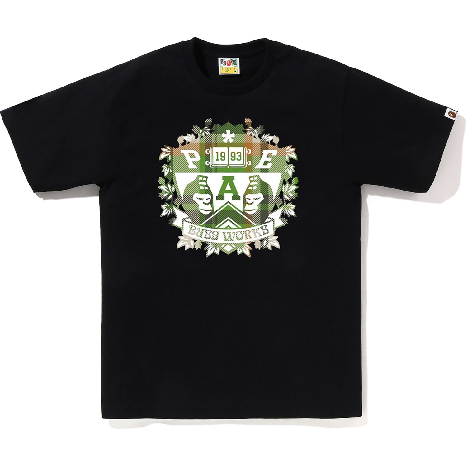 BAPE CHECK UNIVERSITY EMBLEM TEE MENS - Image 3