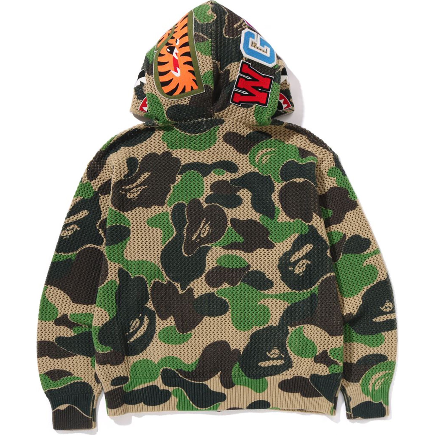 ABC CAMO CROCHET RELAXED FIT SHARK FULL ZIP HOODIE MENS - Image 3