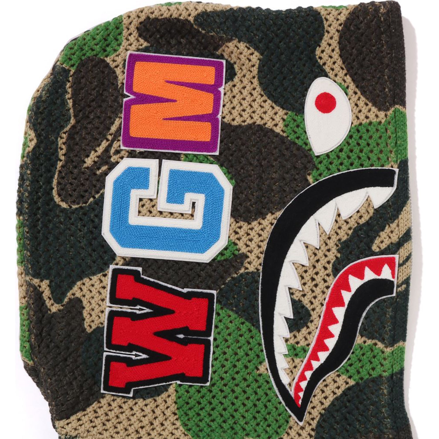 ABC CAMO CROCHET RELAXED FIT SHARK FULL ZIP HOODIE MENS - Image 4