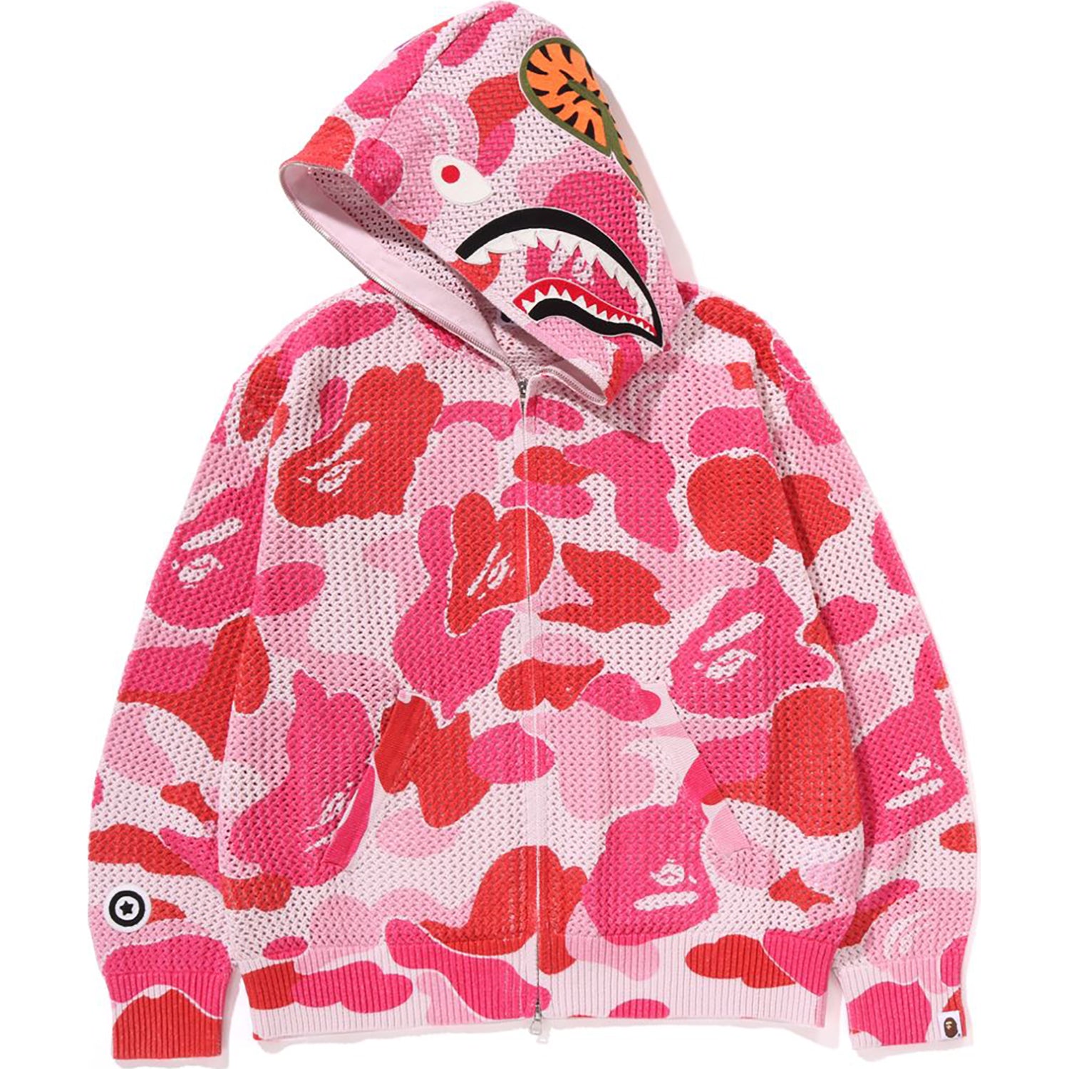 ABC CAMO CROCHET RELAXED FIT SHARK FULL ZIP HOODIE MENS - Image 14